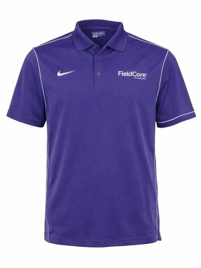 Nike Golf Dri Fit Polo Shirt Purple Mens Large Short Sleeve GE Fieldcore Ss Golf